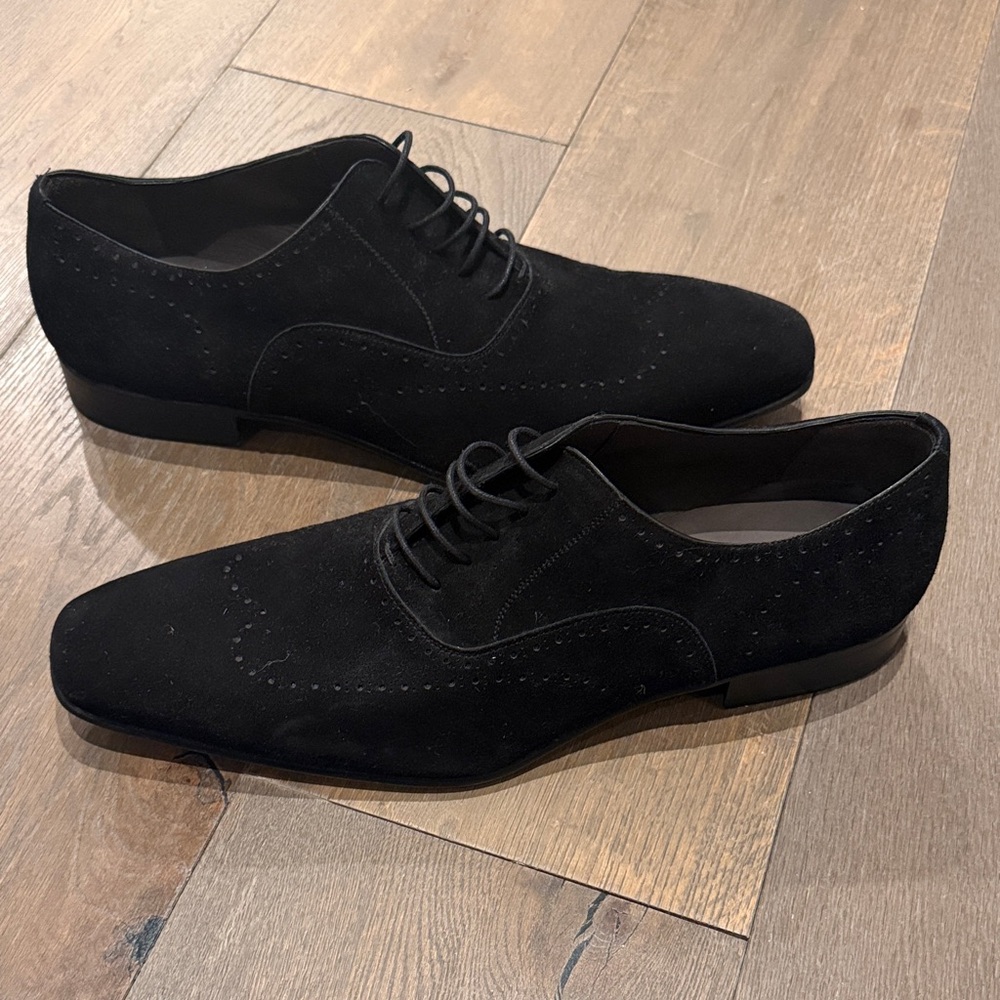 Mezlan Black Suede Oxfords